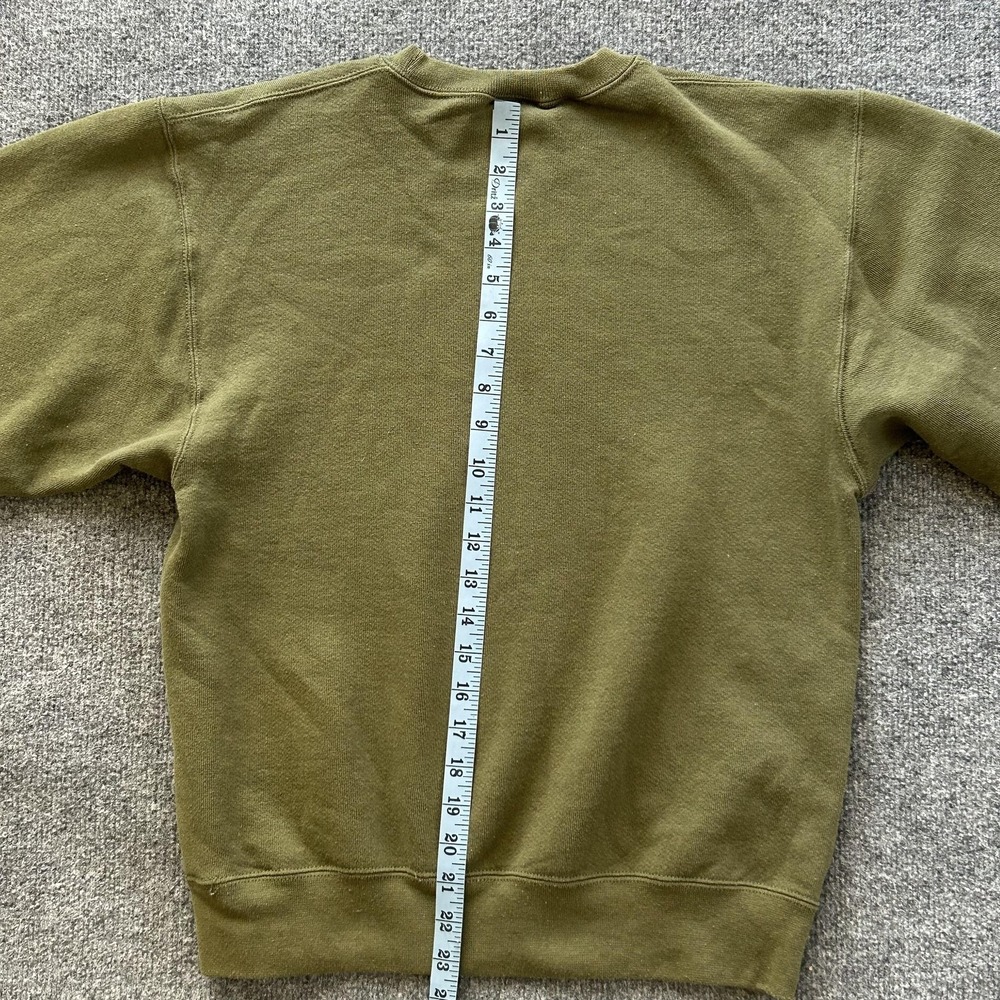 USMC Sweatshirt Mens Small Green Made USA Fleece Crewneck Pullover Marine Soffe - Picture 7 of 9